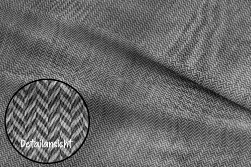Ep - Fischgrät Denim/Jeansoptik - " Grau " - Bio French Terry